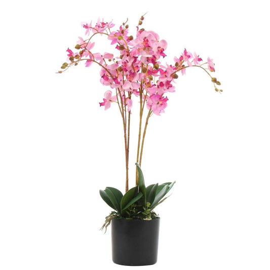 Elegant 60cm Pink Triple Stem Artificial Orchid - Realistic Plant Decor - plants - express.com