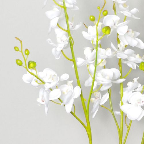 Elegant 60cm Triple Stem White Orchid - Luxe Artificial Plant Arrangement - plants - express.com