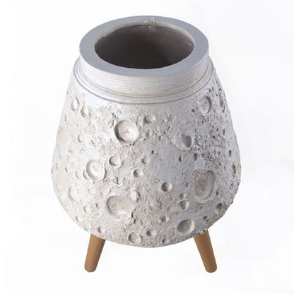 Elegant 62cm Lunar White Fiberglass Planter - Perfect for Indoor & Outdoor Use - plants - express.com