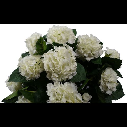 Elegant 70cm White Silk Hydrangea Bush - Premium Potted Floral Decoration - plants - express.com