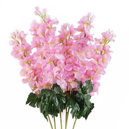 Elegant 75cm Pink Delphinium Artificial Flower Stem - Set of 6 - plants - express.com
