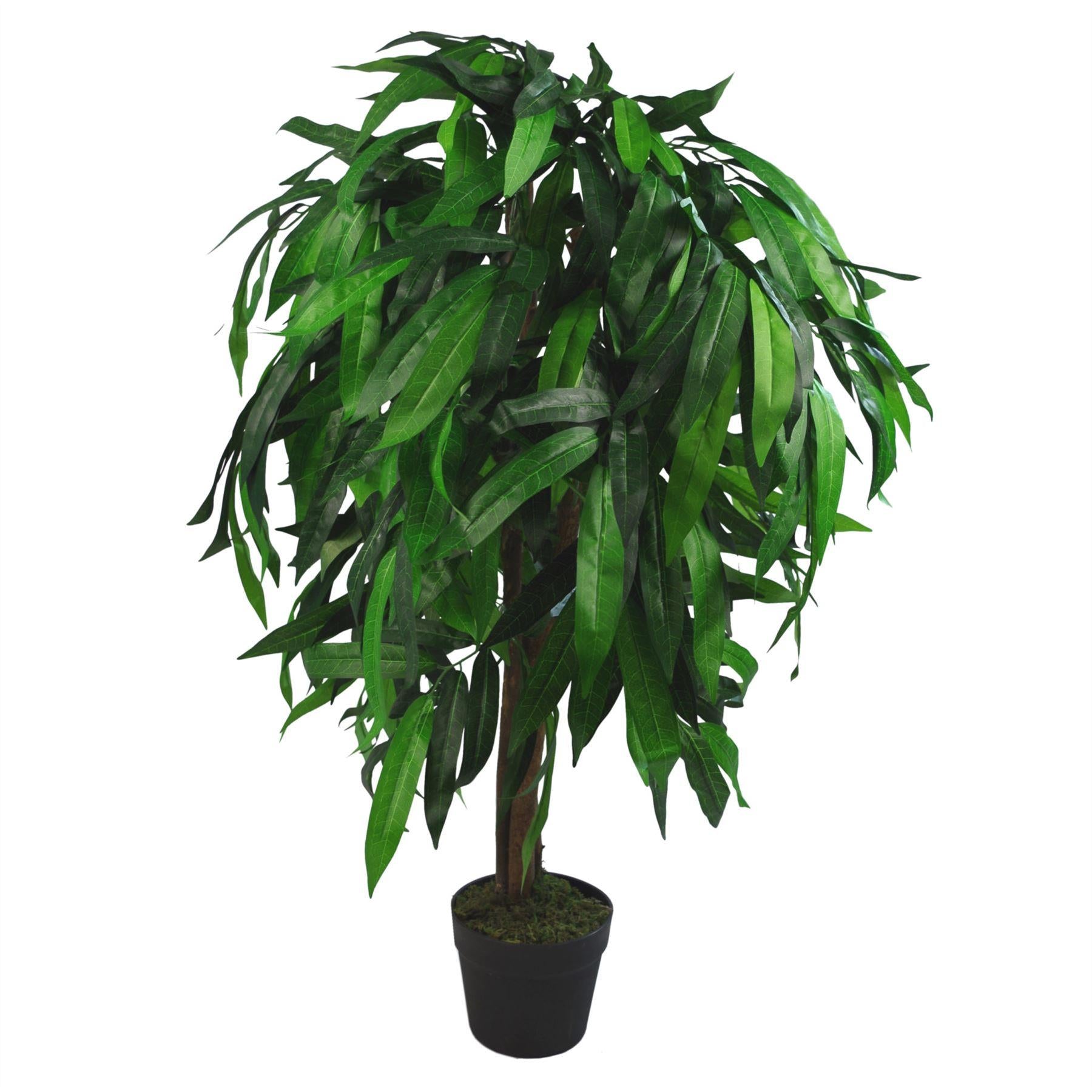 Elegant 80cm Artificial Mango Tree with Metal Planter - Lush Greenery for Home - plants - express.com