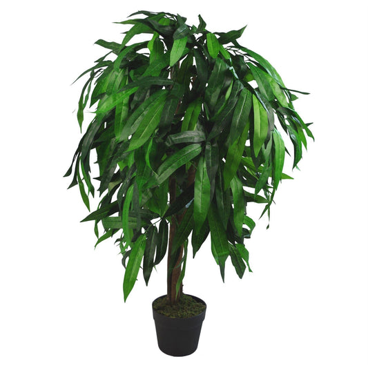 Elegant 80cm Artificial Mango Tree with Metal Planter - Lush Greenery for Home - plants - express.com