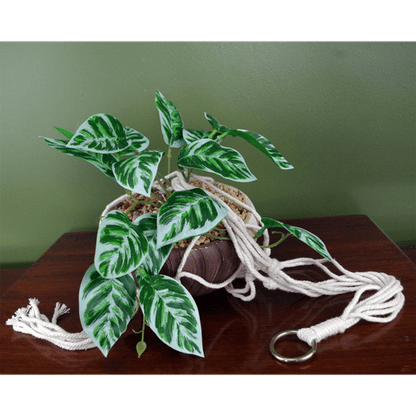 Elegant 85cm Hanging Artificial Pothos Plant with Chic Ceramic Planter - plants - express.com
