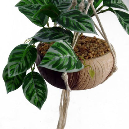 Elegant 85cm Hanging Pothos Plant with Decorative Ceramic Planter - plants - express.com