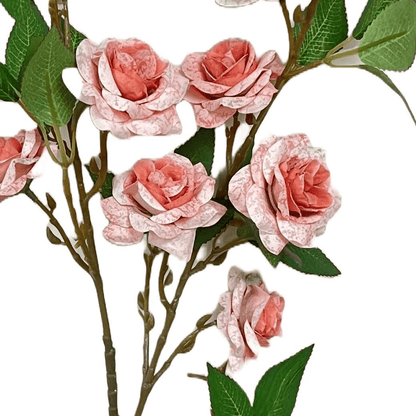 Elegant 90cm Artificial Pink Rose Stems - Pack of 6 for Timeless Decor - plants - express.com