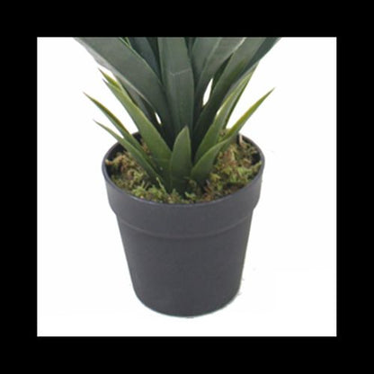 Elegant 90cm Silver Planter Set with Lush Artificial Yukka Plant - plants - express.com