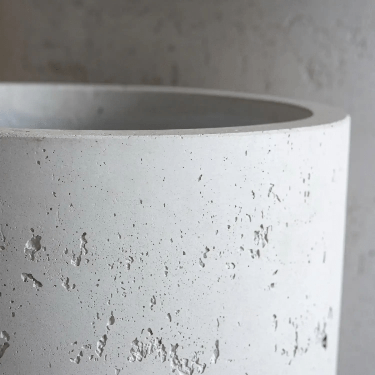 Elegant Aurella White Mist – 55cm Extra Large Concrete Cylinder Planter - plants - express.com