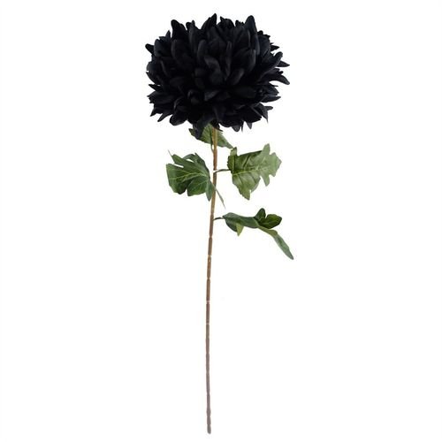Elegant Black Silk Chrysanthemum Stems - Pack of 6, 75cm Extra Large Floral Decor - plants - express.com