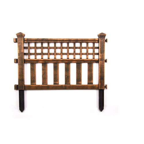 Elegant Bronze Decorative Fence Panels - 4 - Pack for Easy Garden Edging - plants - express.com