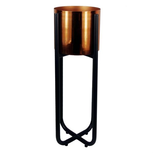 Elegant Copper Planter Stand - 62cm Tall, Perfect for Chic Indoor Display - plants - express.com