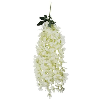 Elegant Cream Wisteria Flowers - 6 Pack, 80cm Silk Hanging Stems for Decor - plants - express.com