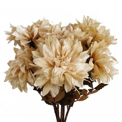 Elegant Dusty Cream Dahlia Flower Stems - Set of 6, 55cm Realistic Decor - plants - express.com