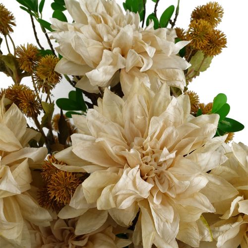 Elegant Dusty Cream Dahlia Flower Stems - Set of 6, 55cm Realistic Decor - plants - express.com