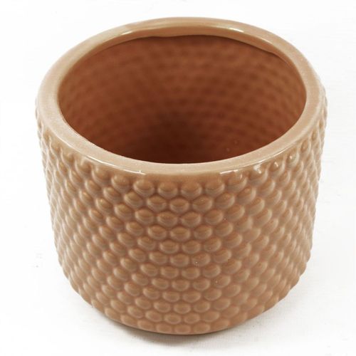 Elegant Dusty Pink Ceramic Plant Pot with Raised Dots - 15cm x 12.5cm - plants - express.com