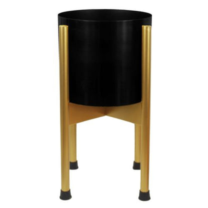 Elegant Gold and Black Metal Planter Stand - Perfect for Modern Interiors! - plants - express.com