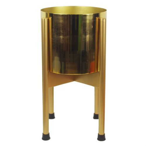 Elegant Gold Metal Planter Stand & Planter - Unique Indoor Decor Combo - plants - express.com
