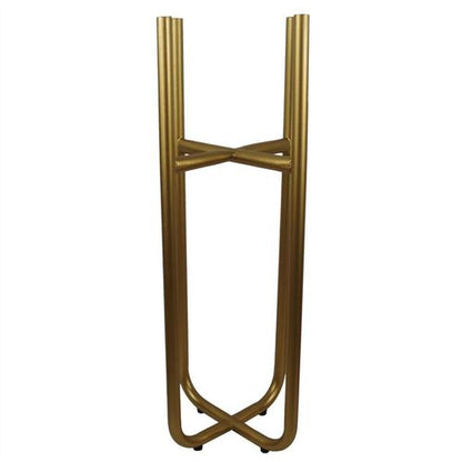 Elegant Gold Tall Plant Stand with Iridescent Rainbow Planter - 62cm x 18cm - plants - express.com