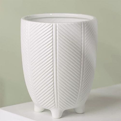 Elegant Leaf Design Ceramic Planters for Stylish Indoor Decor - UK Limited - plants - express.com