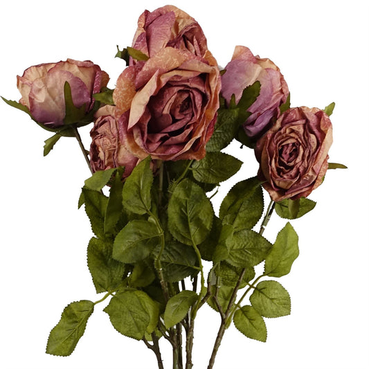 Elegant Pack of 6 Dark Pink Silk Roses - Perfect for Arrangements & Decor! - plants - express.com