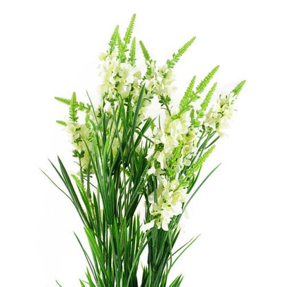 Elegant Pack of 6 White Larkspur Artificial Stems - 80cm Beauty for Arrangements! - plants - express.com