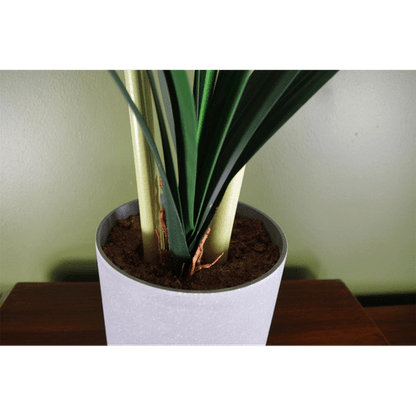 Elegant Pink Amaryllis Artificial Flowering Plant in Stylish Grey Pot - plants - express.com