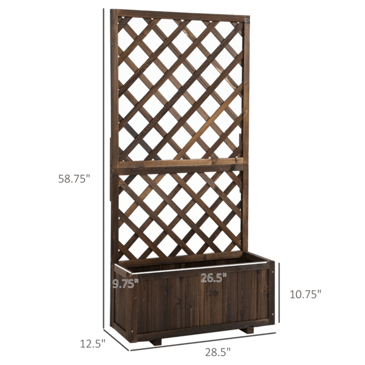 Elegant Raised Garden Bed Planter - Durable Fir Wood for Outdoor Delights - plants - express.com