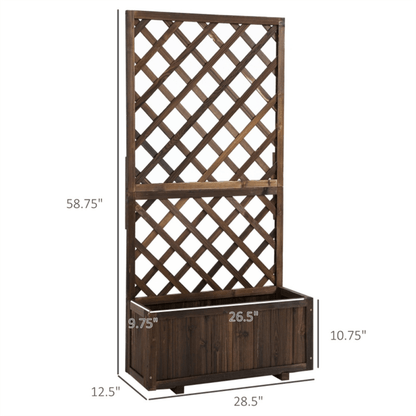 Elegant Raised Garden Bed Planter - Durable Fir Wood for Outdoor Delights - plants - express.com