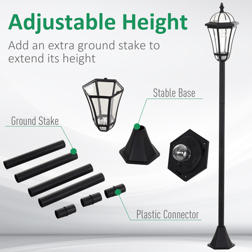 Elegant Solar - Powered LED Garden Lanterns - 2 Pack, Weatherproof & Adjustable - plants - express.com
