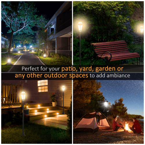 Elegant Solar - Powered LED Garden Lanterns - 2 Pack, Weatherproof & Adjustable - plants - express.com
