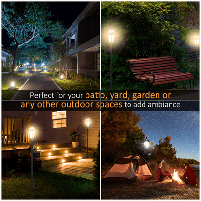 Elegant Solar - Powered LED Garden Lanterns - 2 Pack, Weatherproof & Adjustable - plants - express.com