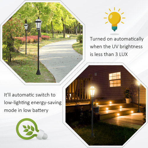 Elegant Solar - Powered LED Garden Lanterns - 2 Pack, Weatherproof & Adjustable - plants - express.com