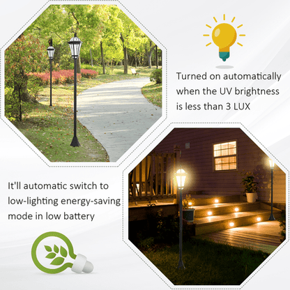 Elegant Solar - Powered LED Garden Lanterns - 2 Pack, Weatherproof & Adjustable - plants - express.com