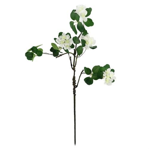 Elegant White Silk Flower Spray - Pack of 6, 60cm Shapable Stems - plants - express.com