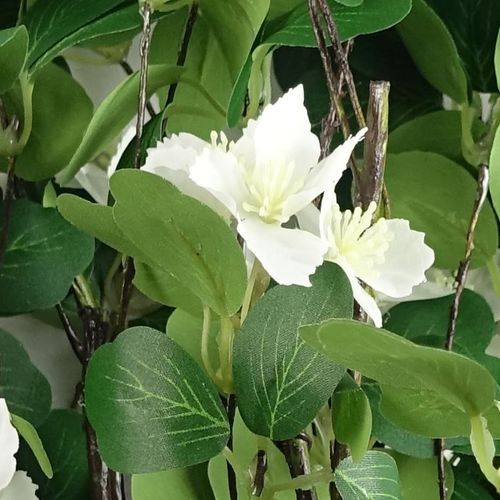 Elegant White Silk Flower Spray - Pack of 6, 60cm Shapable Stems - plants - express.com
