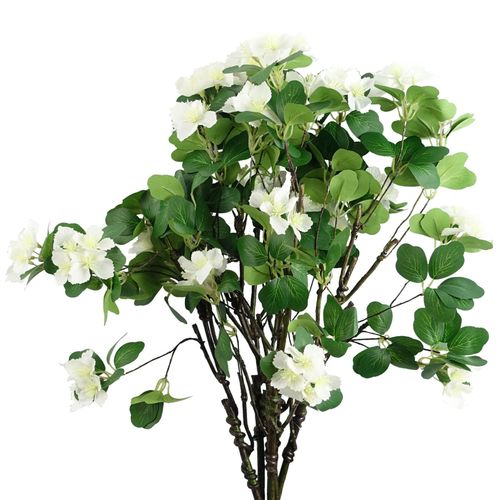 Elegant White Silk Flower Spray - Pack of 6, 60cm Shapable Stems - plants - express.com