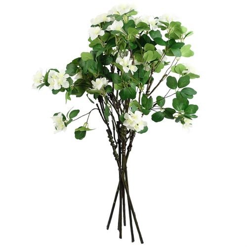 Elegant White Silk Flower Spray - Pack of 6, 60cm Shapable Stems - plants - express.com
