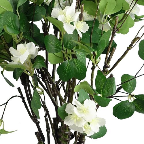 Elegant White Silk Flower Spray - Pack of 6, 60cm Shapable Stems - plants - express.com