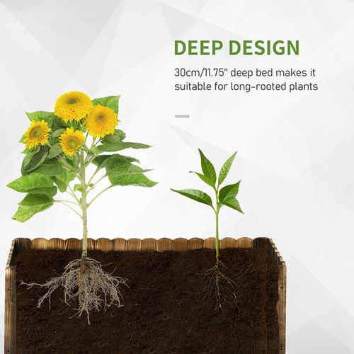 Elevate Your Garden: Durable Fir Wood Planter for Herbs & Vegetables - plants - express.com
