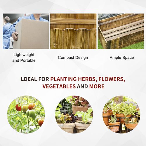 Elevate Your Garden: Durable Fir Wood Planter for Herbs & Vegetables - plants - express.com