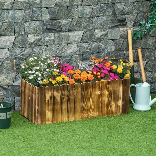 Elevate Your Garden: Durable Fir Wood Planter for Herbs & Vegetables - plants - express.com