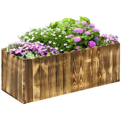 Elevate Your Garden: Durable Fir Wood Planter for Herbs & Vegetables - plants - express.com