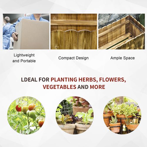 Elevate Your Garden: Durable Fir Wood Planter for Herbs & Vegetables - plants - express.com