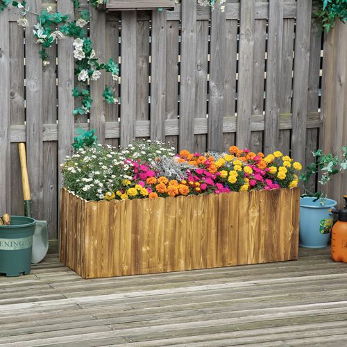 Elevate Your Garden: Durable Fir Wood Planter for Herbs & Vegetables - plants - express.com