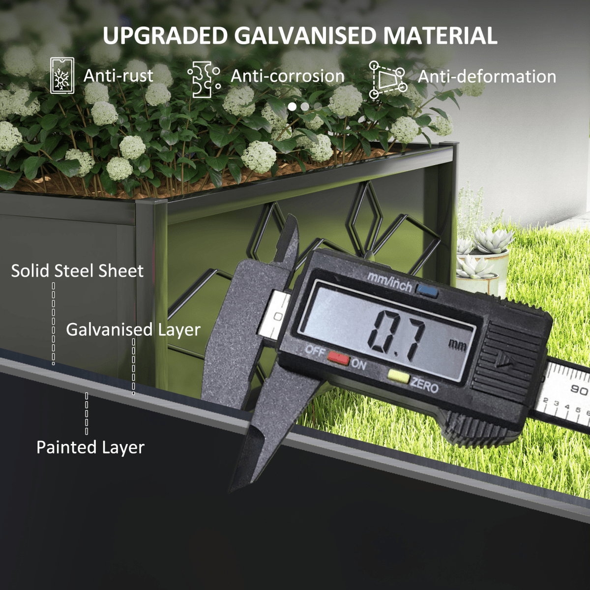 Elevate Your Garden: Durable Raised Bed with Trellis for Climbing Plants - plants - express.com