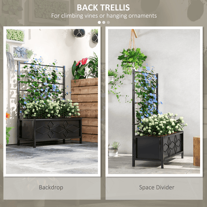 Elevate Your Garden: Durable Raised Bed with Trellis for Climbing Plants - plants - express.com