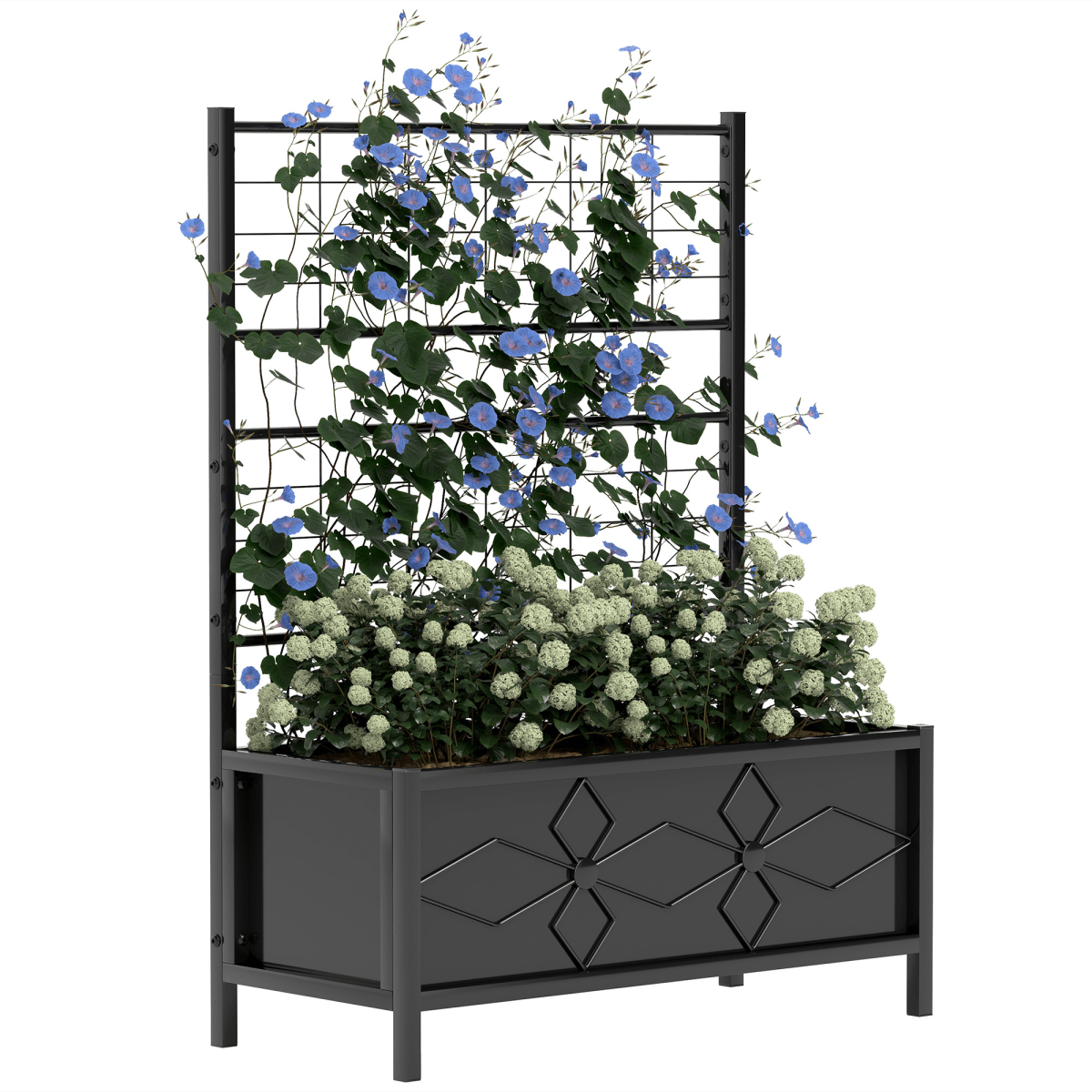Elevate Your Garden: Durable Raised Bed with Trellis for Climbing Plants - plants - express.com