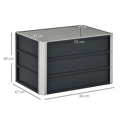 Elevated Raised Garden Bed Kit with Gloves – Durable Metal Planter Box, Grey - plants - express.com