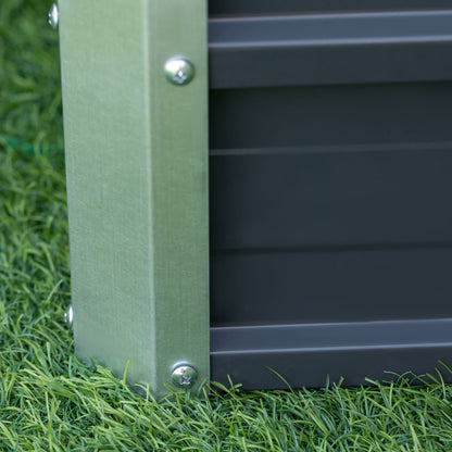 Elevated Raised Garden Bed Kit with Gloves – Durable Metal Planter Box, Grey - plants - express.com