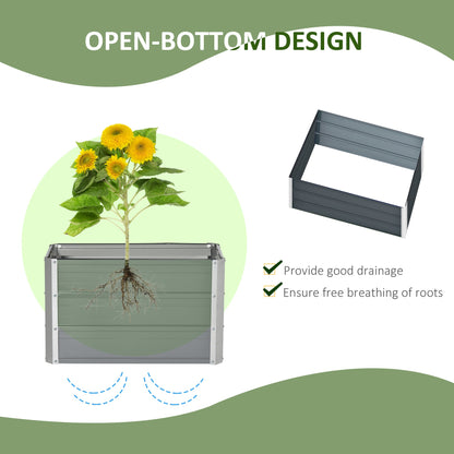 Elevated Raised Garden Bed Kit with Gloves – Durable Metal Planter Box, Grey - plants - express.com